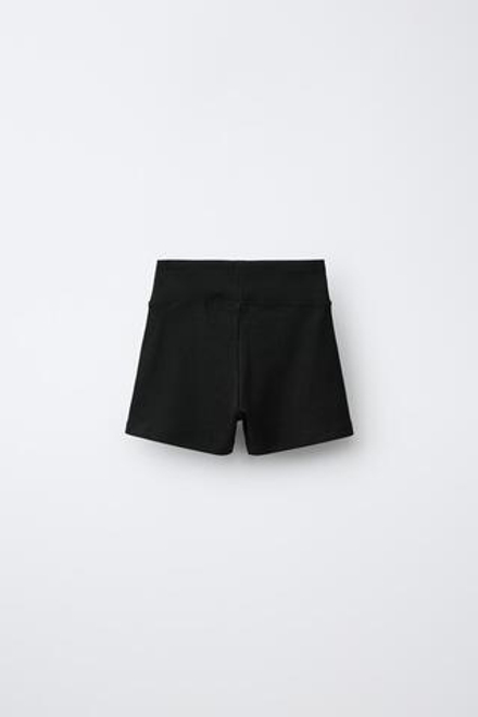 ZARA КОРОТКИЕ ВЕЛОСИПЕДКИ В РУБЧИК, ЧЕРНЫЙ