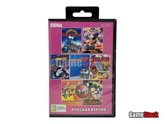 Картридж 16-Bit - 7в1 Desert Dem / World of Illusion/ Tale Spin+..