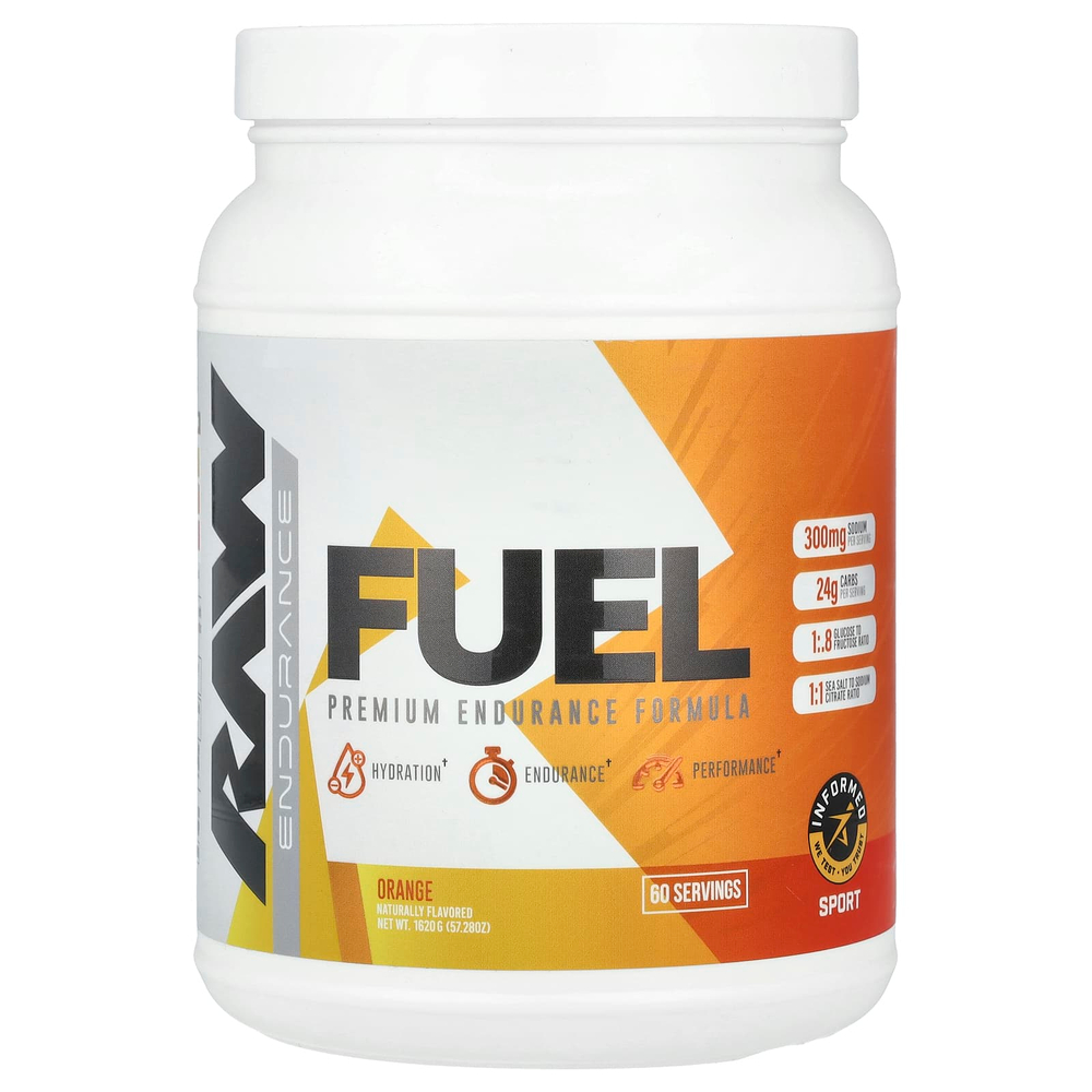 Raw Nutrition, Fuel, Premium Endurance Formula, апельсин, 1620 г (57,28 унции)