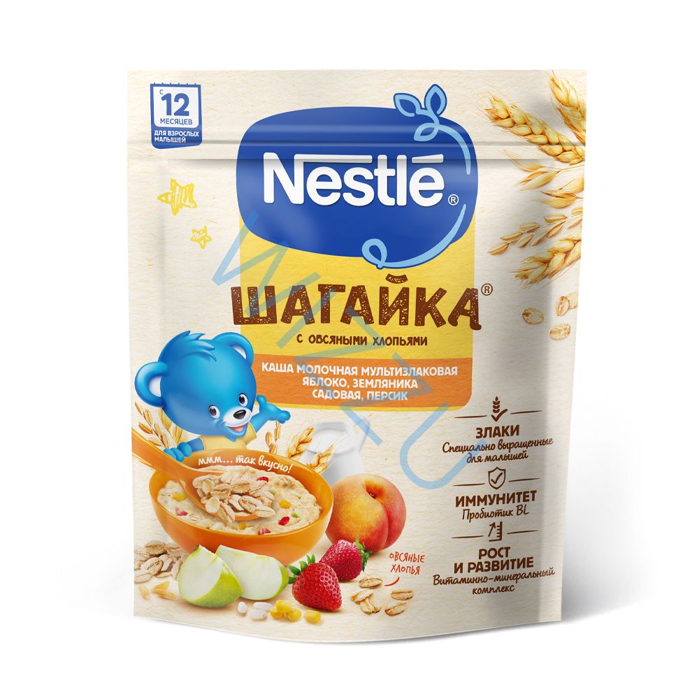Каша молочная сухая Шагайка Яблоко-Абрикос Nestle, 190 г