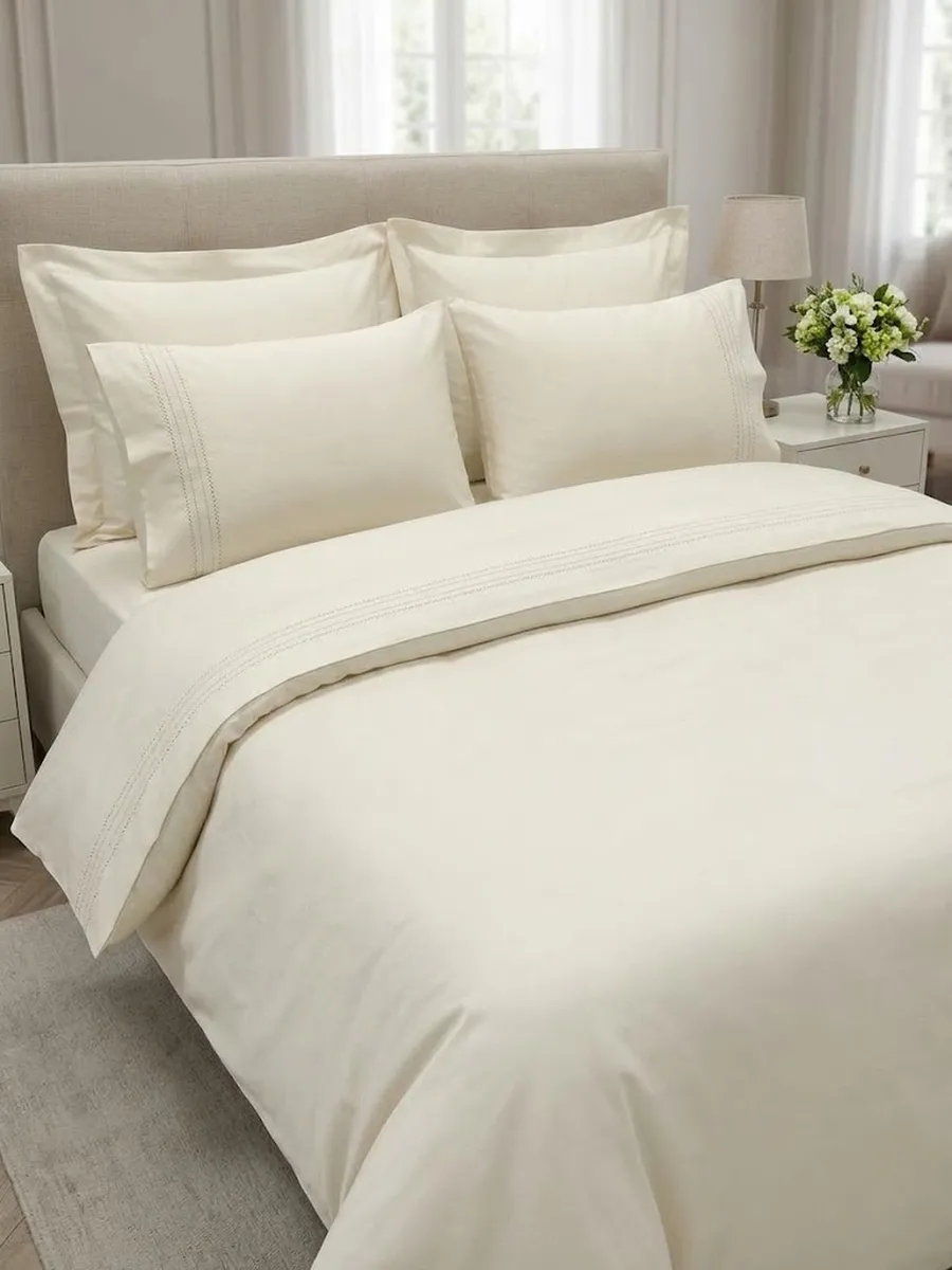 Gelin Home КПБ 6 пр. MIRA кремовый цвет пододеяльник 200*220, простынь 240*260, наволочки 50*70 2шт, декоративные наволочки 50*70 2шт GLNN532