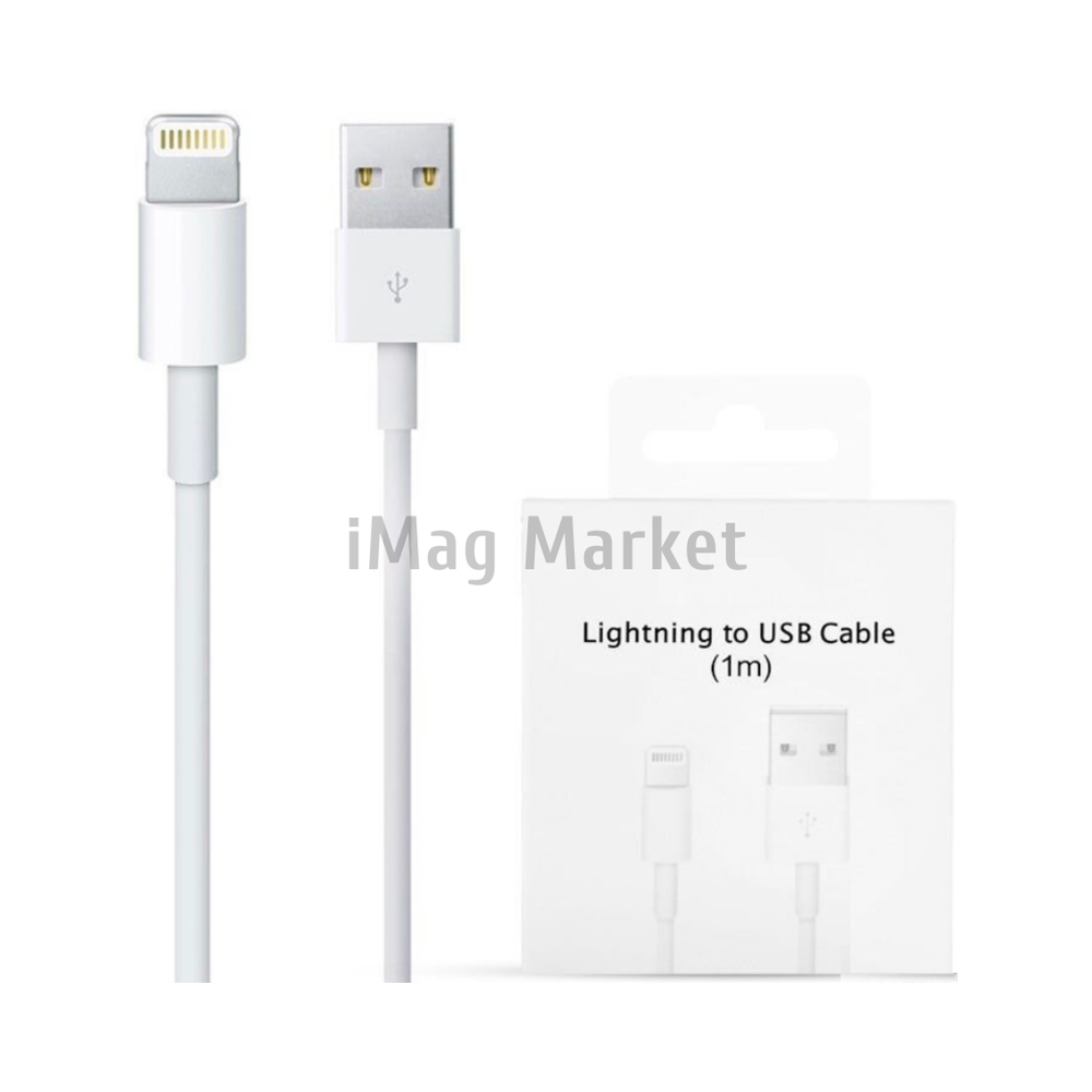 Зарядный кабель A003, USB-A - Lightning, 1A, 5W, 1 м, белый
