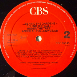 Виниловая пластинка Andreas Vollenweider - ...Behind The Gardens - Behind The Wall - Under The Tree… LP