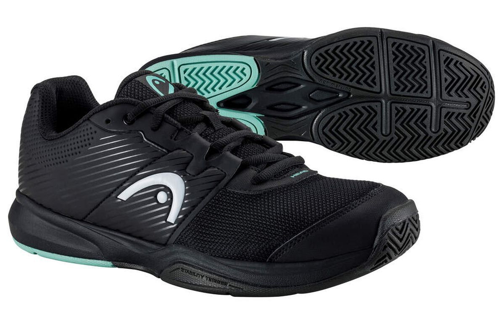 Мужские кроссовки теннисные Head Revolt Court - black/teal