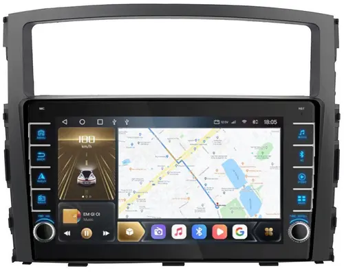 Магнитола для Mitsubishi Pajero 4 2006-2022 - Kuberg OL-9566 Android 12, Быстрая, CarPlay, 4G SIM-слот