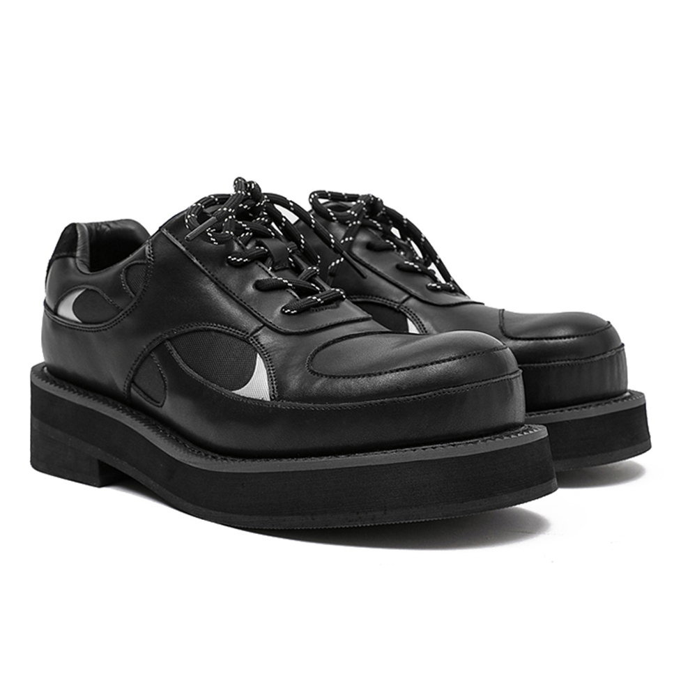 YEDANI Microfiber Leather Casual Shoes Men"s Black