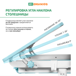 Детский стол и стул Ergokids Panda XL