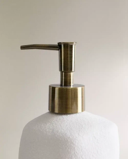 ZARA HOME ДОЗАТОР МЫЛА С РЕЛЬЕФНЫМ УЗОРОМ, БЕЛЫЙ