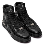 Кожаные кроссовки Hexagon Philipp Plein - черный(MSC4012 PLE010N)