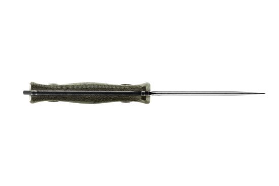 Нож фиксированный Lion Steel M5 CVG R - черный клинок Sleipner, рукоять микарта зеленая