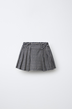 ZARA ЮБКА В КЛЕТКУ, СИНИЙ