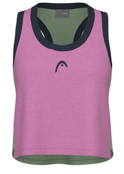 Топ теннисный Head Play Crop Top - cyclame/celery green
