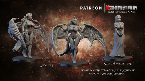 Grand Alliance Chaos Hosts of Slaanesh Chaos Daemons Succubus Суккуб №3, 1шт. миниатюра для dnd, днд, pathfinder, фентези, Настольная игра, НРИ, Варгейм, РПГ
