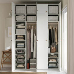 IKEA STUK  (ИКЕА СТУК)  -  Коробка с перегородкой - белый/чёрный 32x51x18 см