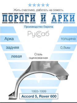 Арка левая Honda Accord 5, Rover 600 1993-1999 (Klokkerholm)