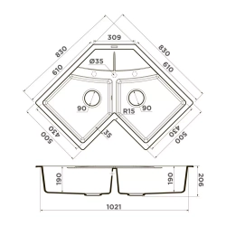 Кухонная мойка Omoikiri Sumi 83C-PL