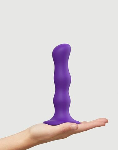 Фиолетовая насадка Strap-On-Me Dildo Geisha Balls size M (Цвет: фиолетовый)