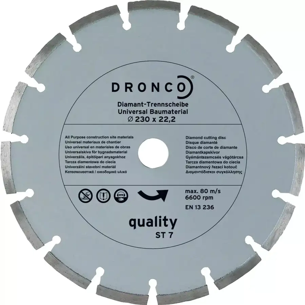 Алмазный сегментированный диск по бетону OSBORN 230 мм Dronco 4230485
