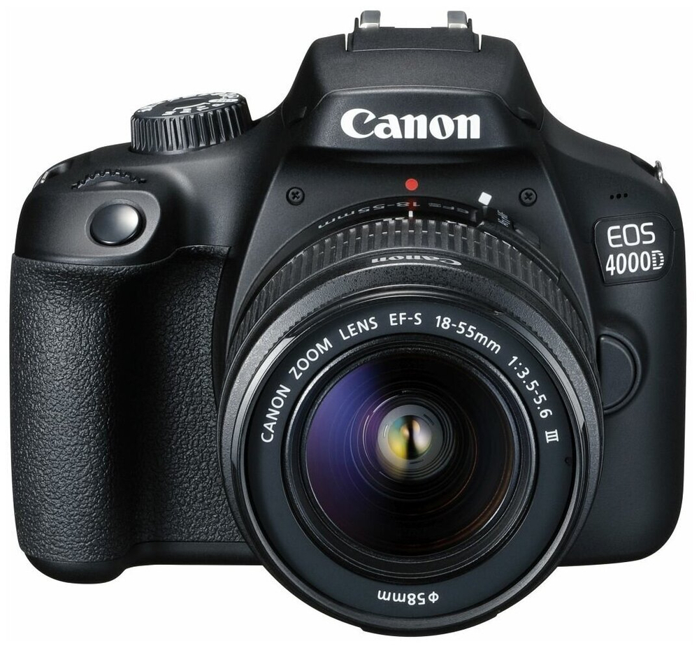 Canon EOS 4000D Kit 18-55mm f/3.5-5.6 DC III, черный