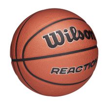 Мяч баск. WILSON Reaction Plus, WZ2026701XB7, р.7, композит, бутил. камера, темно-коричневый