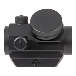 Коллиматор Target Optic 1x22, Weaver, красная марка, проставка, аккумулятор - вид сбоку, крышка батарейного отсека