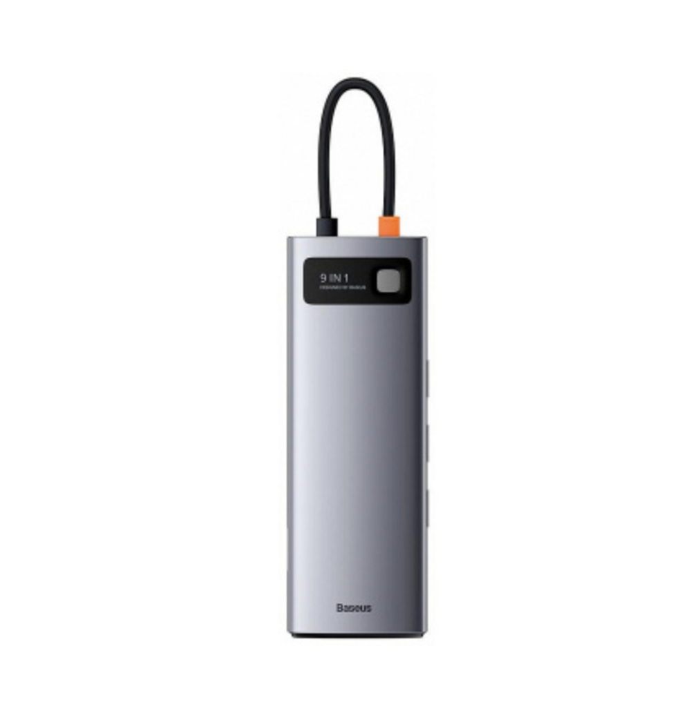 Адаптер Type-C Baseus Metal Gleam (Type-C, 3xUSB3.0, HDMI, SD, TF, RJ45, VGA) (CAHUB-CU0G)