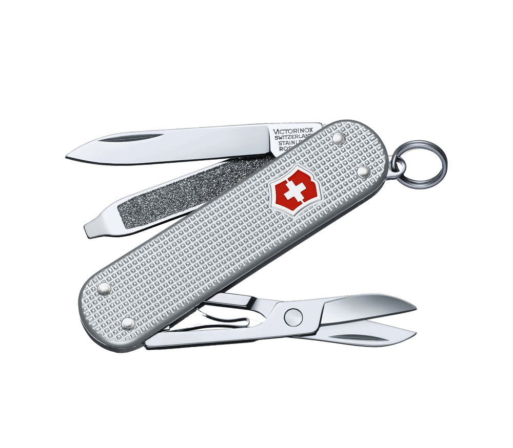 Нож-брелок Victorinox Classic Alox, 58 мм, 5 функций, серебристый
