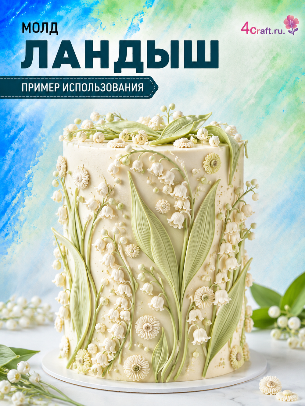 Прямоугольный молд "Ландыш"