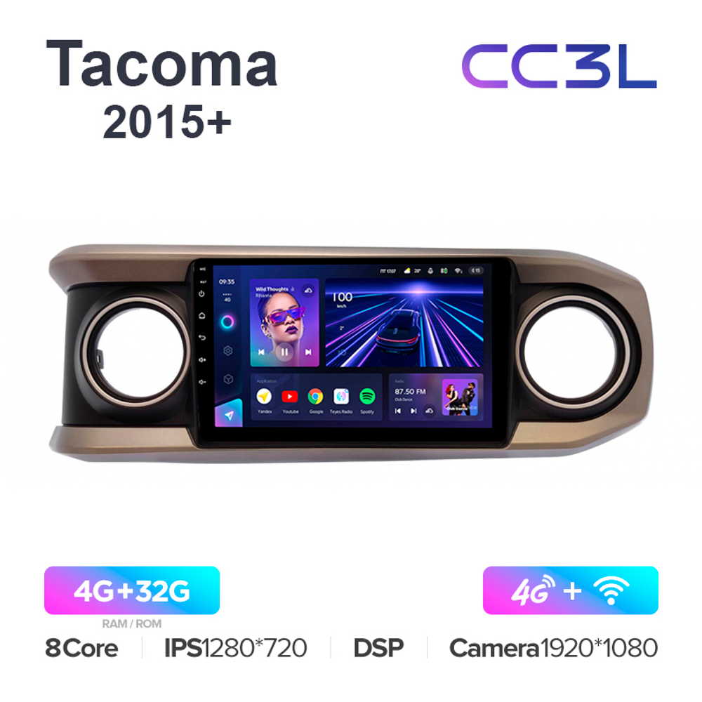 Teyes CC3L 10,2"для Toyota Tacoma 2015+