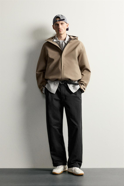 ZARA МЯГКИЕ БРЮКИ RELAXED FIT, ЧЕРНЫЙ