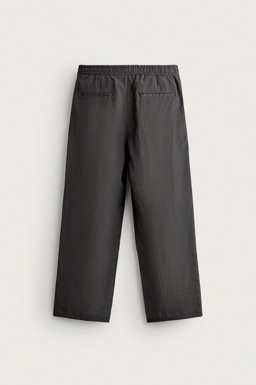 ZARA БРЮКИ RELAXED FIT В ПОЛОСКУ, АНТРАЦИТОВО-СЕРЫЙ