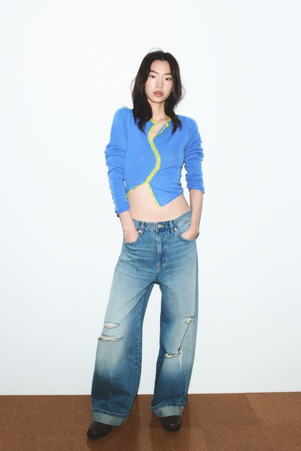 Кардиган с перекрещивающимся вырезом - ZARA