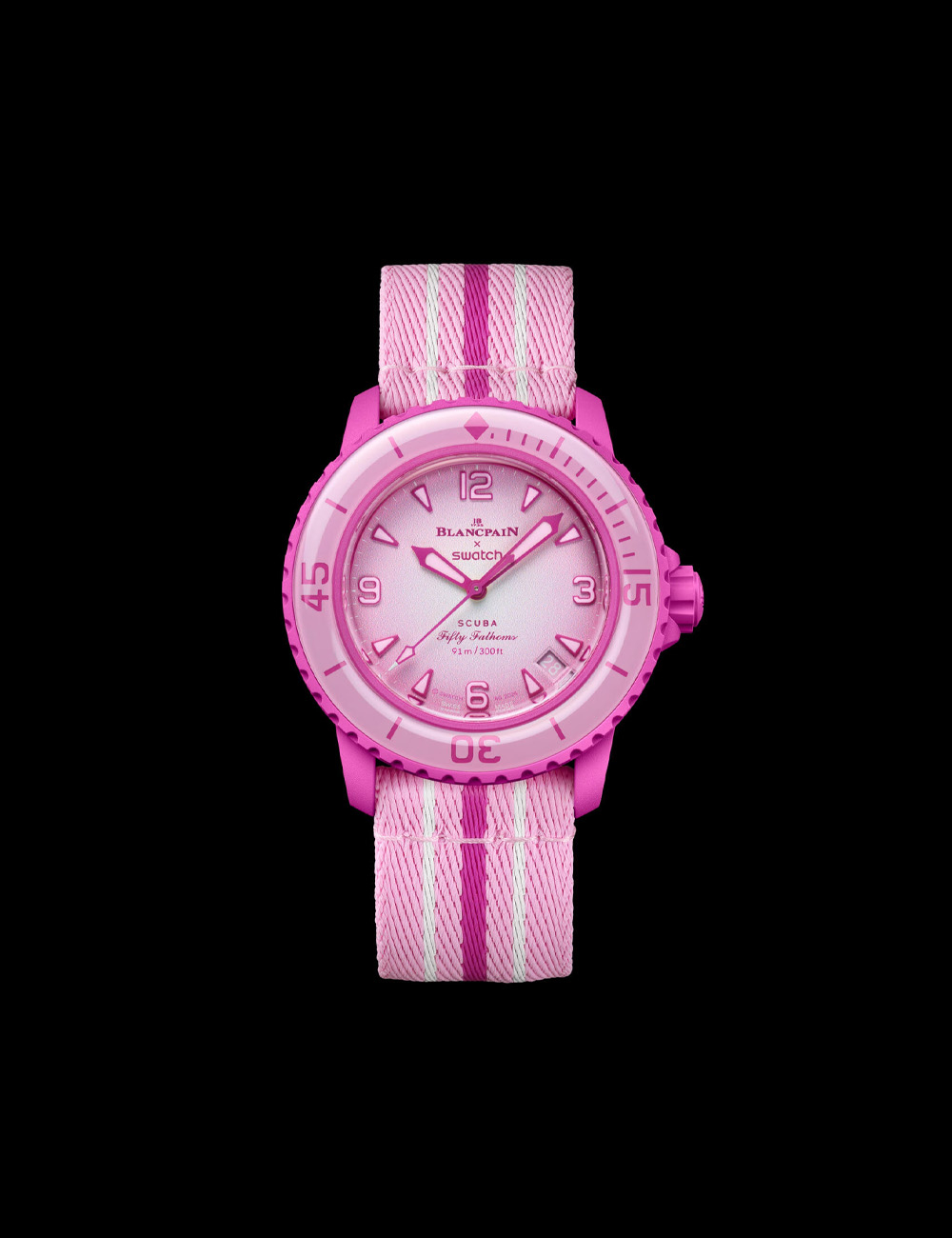 Наручные часы Blancpain x Swatch "Pink Ocean"