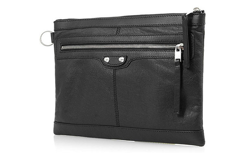 Balenciaga Lambskin Clutch Men"s Black