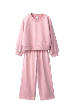 ZARA КОМПЛЕКТ ИЗ ТОЛСТОВКИ И БРЮК, РОЗОВЫЙ