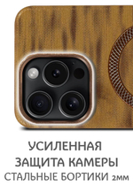Дизайнерский чехол для IPHONE 15 PRO с поддержкой беспроводной зарядки