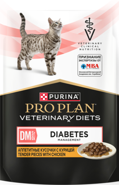 Pro Plan VD DM Diabetes с курицей пауч для кошек 85 г
