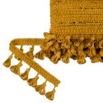 Бахрома отделочная 45.0 мм / 10 метров, с кистями, 188 св.охра, Gamma 555