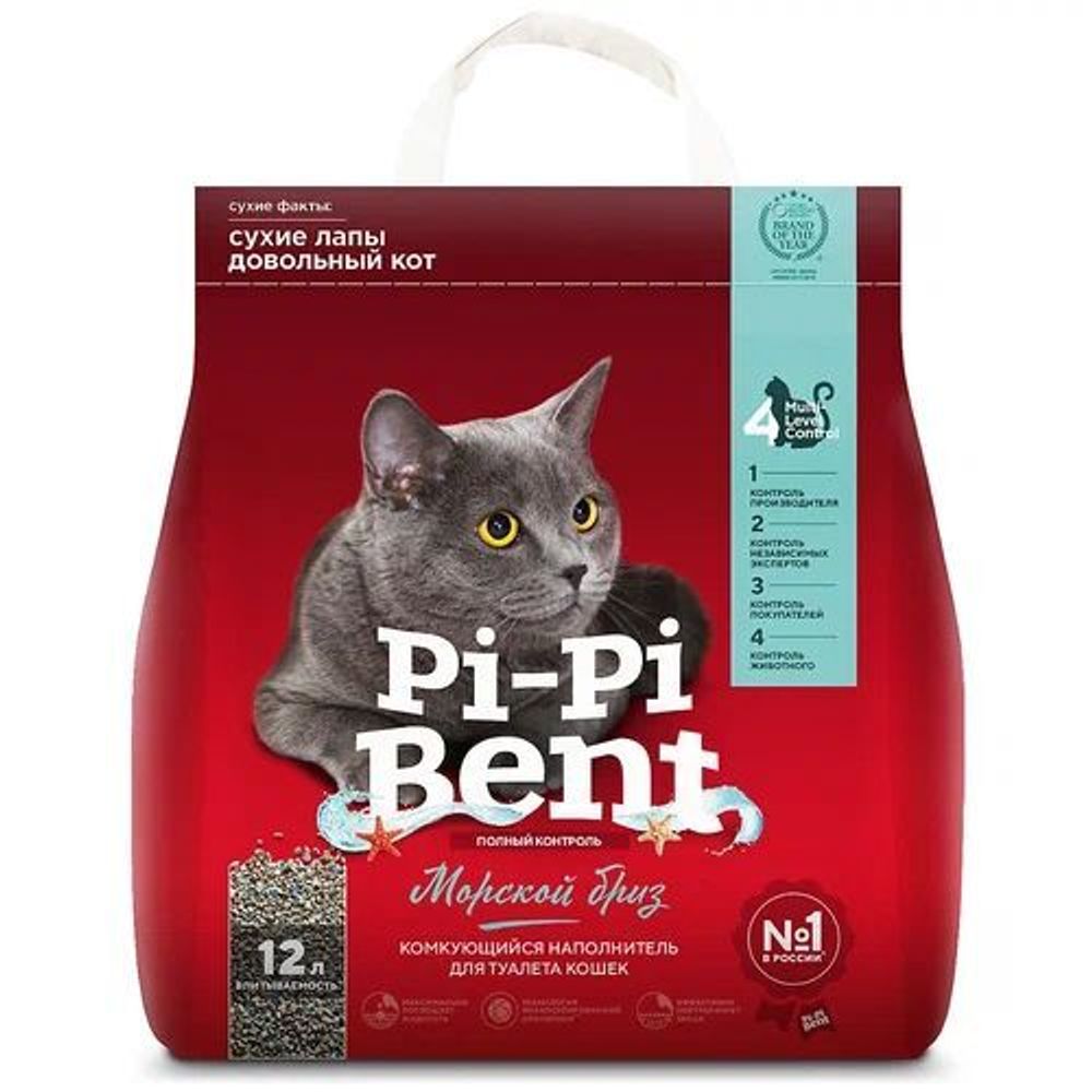 Комкующийся наполнитель Pi-Pi Bent для кошачьих туалетов Морской бриз 5 кг Комкующийся наполнитель Pi-Pi Bent для кошачьих туалетов Морской бриз 5 кг
