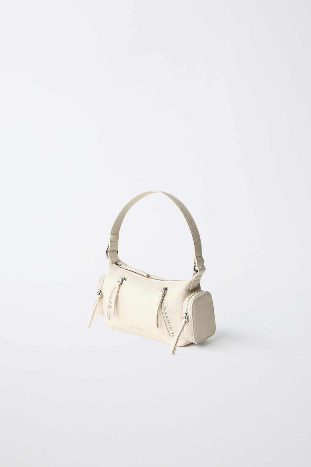 ZARA СУМКА НА МОЛНИИ, ЭКРЮ