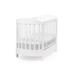 Детская кроватка на колесах Erbesi Ariel Ovale White
