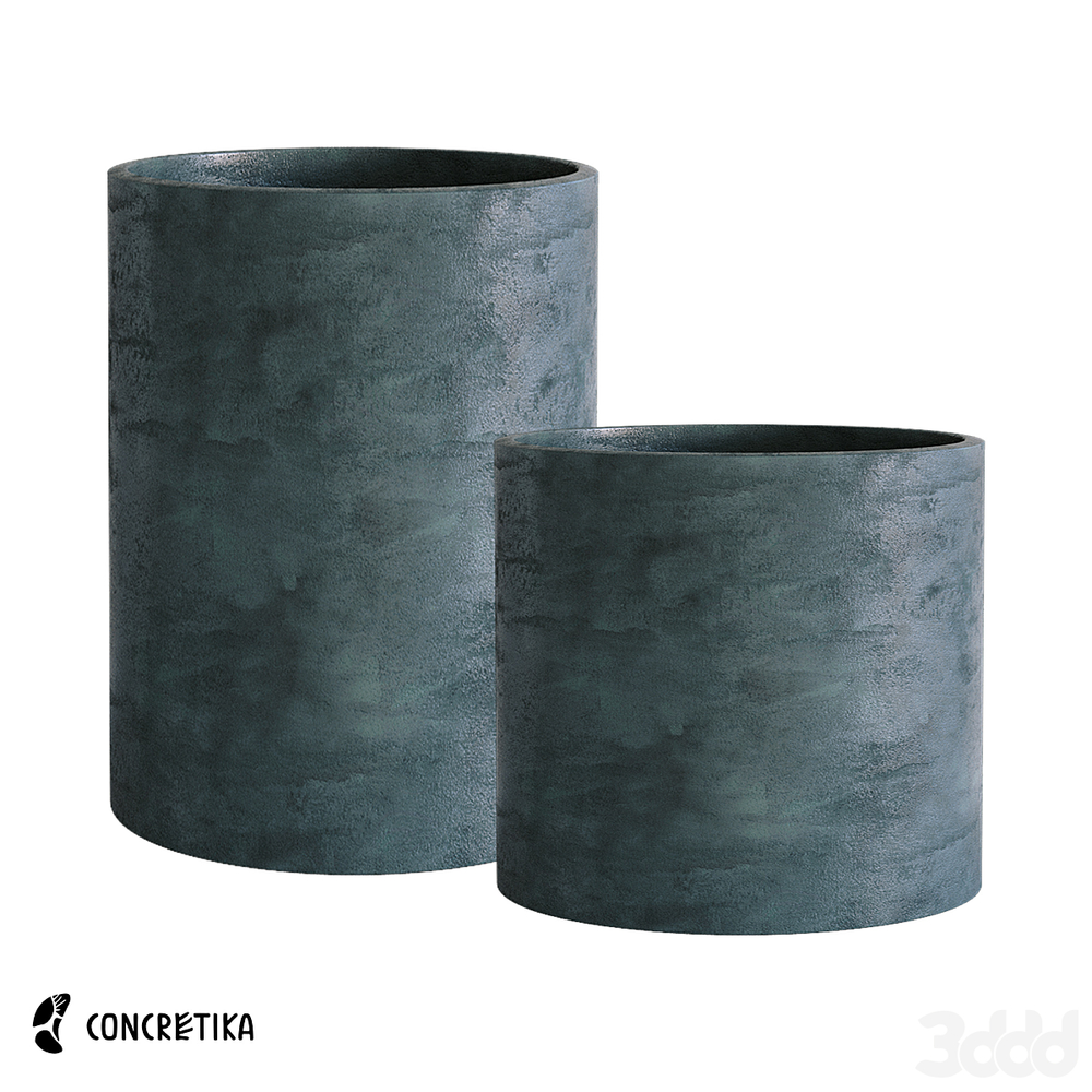 Кашпо CYLINDER OCEAN GREEN D40 H80