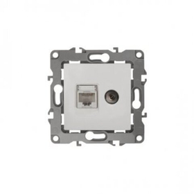 12-3110-01 ЭРА Розетка комбинированная RJ45+TV, IP20, белый, (упак 10шт)  арт:Б0027441