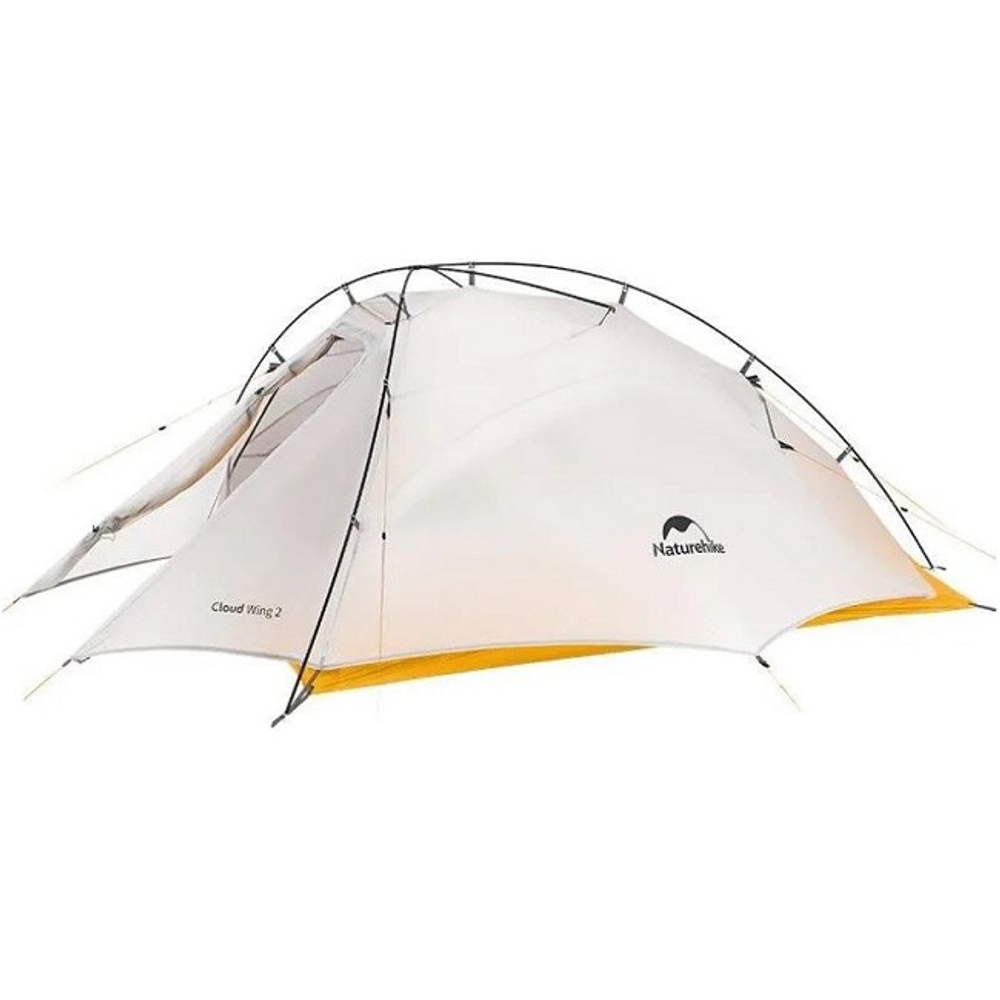 Палатка Naturehike Cloud Up-Wing Si 2-местная, алюминиевый каркас, серо-желтая (NH19ZP083-2-2WDGRYE)