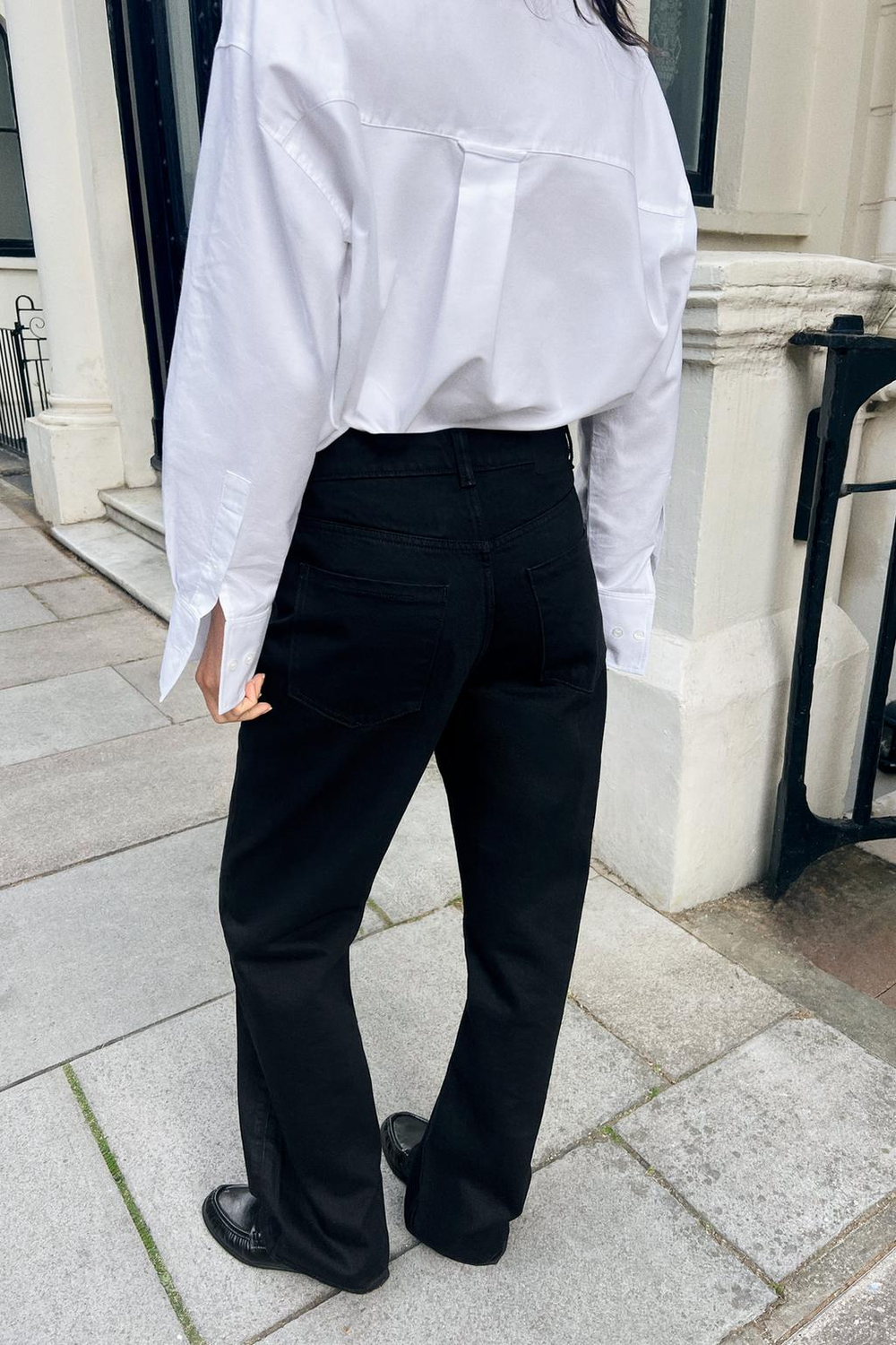 ZARA ДЖИНСЫ Z1975 REGULAR FIT LONG LENGTH С ВЫСОКОЙ ПОСАДКОЙ, ЧЕРНЫЙ