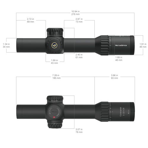 Оптический прицел Vector Optics Continental X10 1-10x28 ED FFP, сетка VET-CTR, азотозаполненый, с подсветкой (SCFF-47)