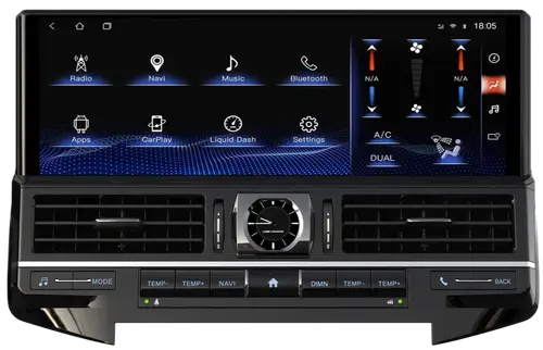 Магнитола для Toyota Land Cruiser 200 2015+ (низкая комплектация) - Kuberg ZH-T1603Х на Android 12, Быстрая, 4G SIM-слот, CarPlay