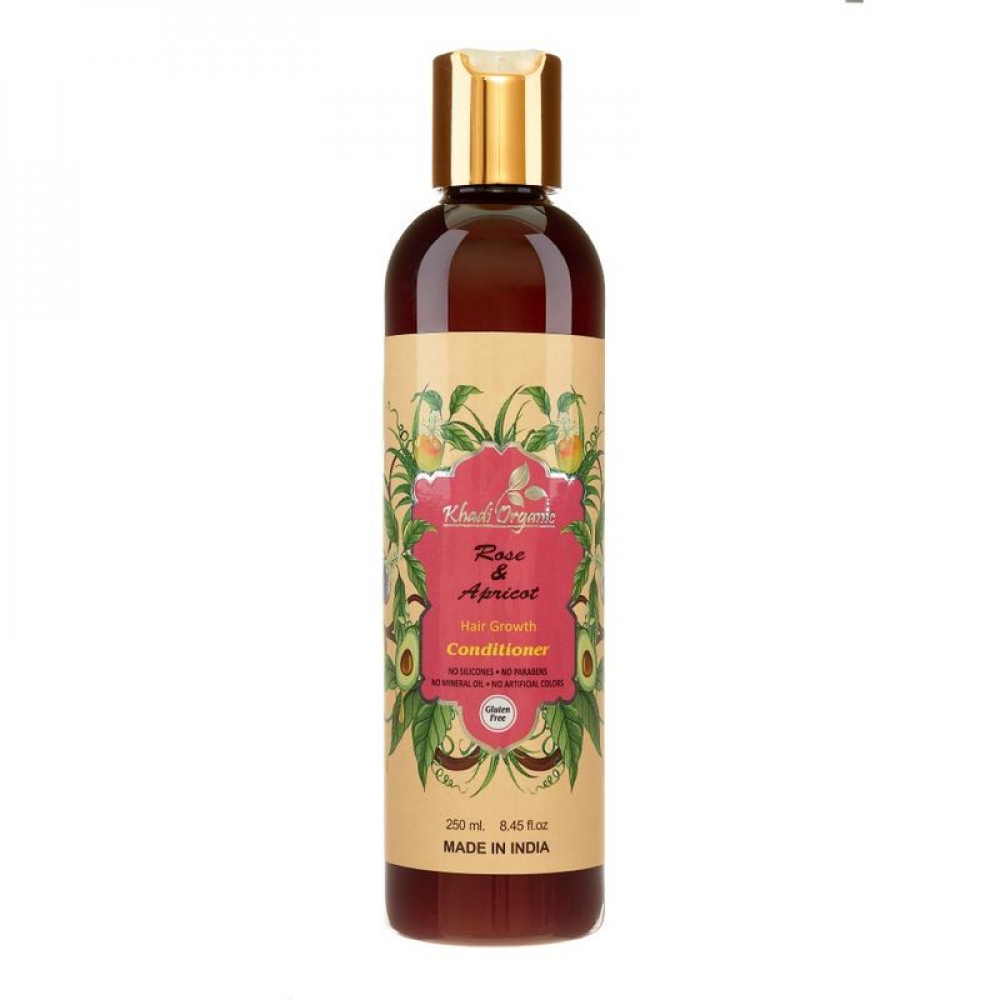 Кондиционер для роста волос с розой и абрикосом (hair conditioner) Khadi Organic | Кади Органик 250мл
