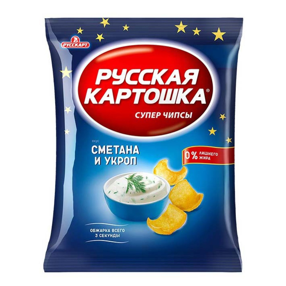 Русская Картошка Сметана Укроп 80г (16)