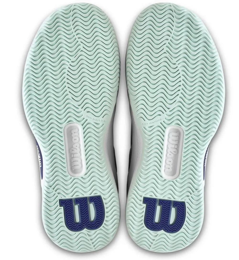 Детские теннисные кроссовки Wilson Intrigue Pro JR - white/bay/skip blue